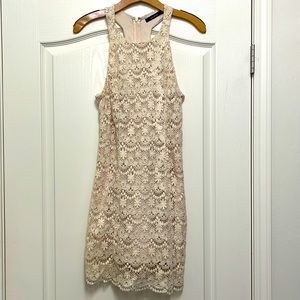 Ark & Co Lace Pattern Cream Dress - Size S